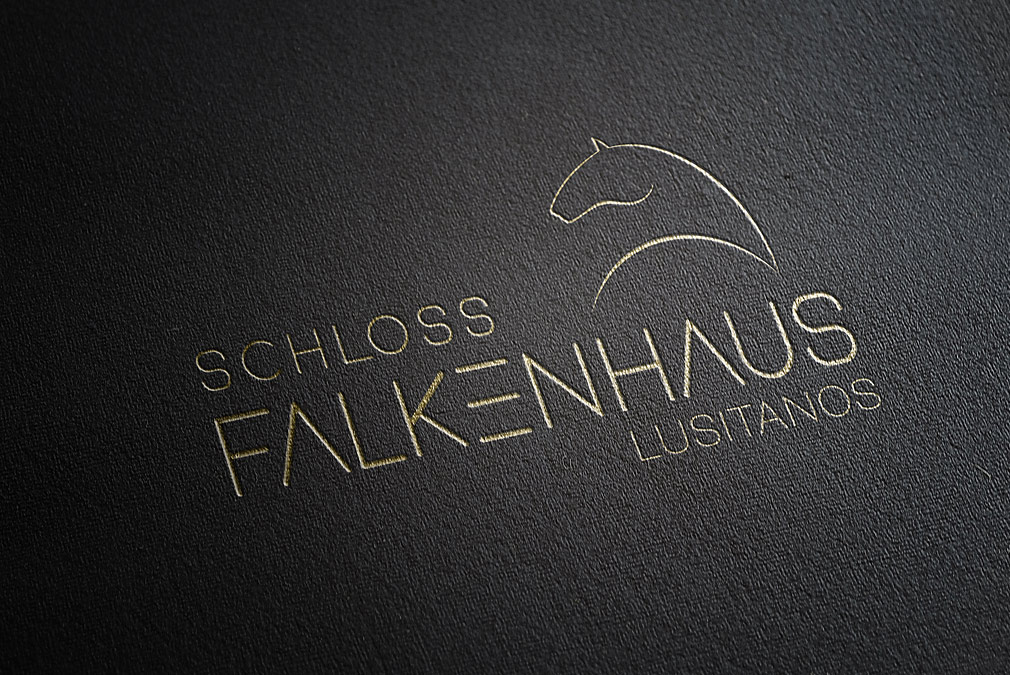 Grafikdesign Logo Schloss Falkenhaus Lusitano